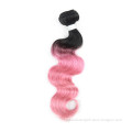 100% brazilian human hair weave hot sale remy pink hair,ombre brazilian hair weave pink